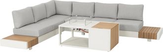 LLR Collection Premium Gartenlounge-Set Gin mit Feuertisch