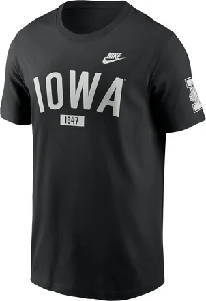 Nike Iowa Legacy Arch 2-Hit Nike Mens College T-Shirt in Black | N19900AIAV-5ML
