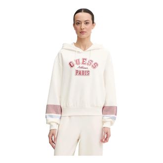 Guess Berthe Hoodie - Dames - Hoodies - Wit - M - Polyester - Hoodies & sweatvesten