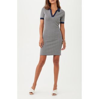 Trina Turk Chula Vista Short Sleeve Sweater Dress in Indigo/Whitewash at Nordstrom Rack, Size Large