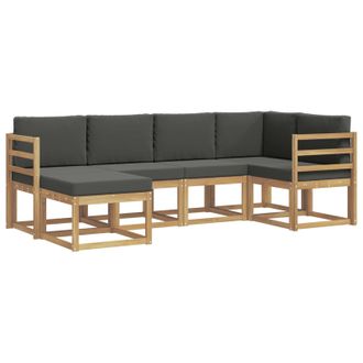vidaXL Conjunto De Sof&aacute;s De Exterior 6 Pcs Blanco Y Antracita Vidaxl