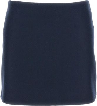 Sportmax Low-Rise Wool Mini Skirt With Back Darts And Hidden Zip Closure