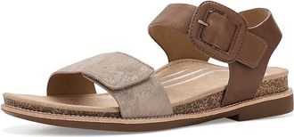 Aetrex Claire Adjustable Quarter Strap Sandals Womens Sandals Taupe : EU 41 (US Womens 10-10.5) M (B), Leather