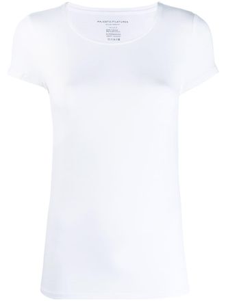 Majestic Filatures T-shirt met ronde hals - Wit