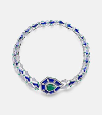 Kamyen Jewellery Collana in oro bianco 18kt con pietre preziose