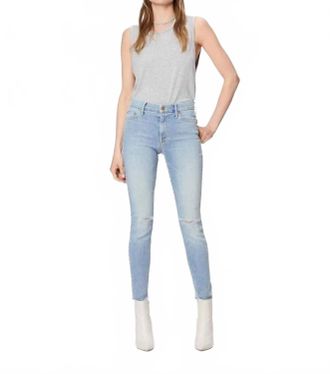 Mother Womens The Looker Ankle Fray Jeans In Across The Map