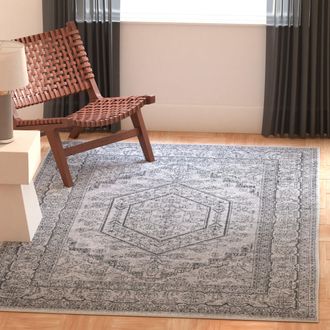 Safavieh Adirondack Machine Made Area Rug, Light Grey / Dark Grey Traditional Style Easy Care