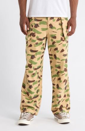 Brain Dead Brushstroke Canvas Utility Pants in Brushstroke Camo at Nordstrom, Size 30