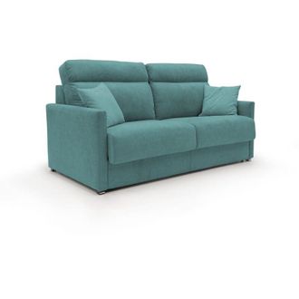 Divani.Store Divani.store - Margot Sof&aacute; Cama Convertible En Tela Suave Impermeable 156 Cm (mat.120x197) Azul Petr&oacute;leo