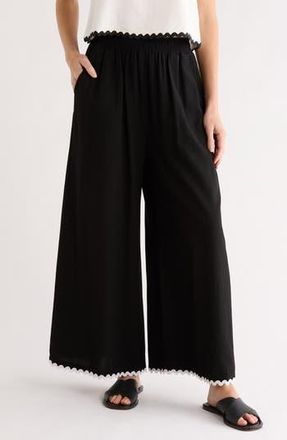 Patrizia Luca Pull-On Wide Leg Pants in Black at Nordstrom Rack, Size X-Small