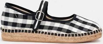 Naguisa Womens Peonia Mj Espadrille In Black/white Check