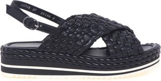 Pons Quintana Sandalo - Dames - Sandalen - Zwart - 37 EU - Leer - Schoenen