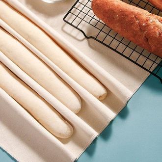 OEM Juego De 2 Pa&ntilde;os De Cocina De Lujo - 90x76cm Y 75x45cm, Tejido Grueso 100% Natural Para Hornear Profesionalmente Baguettes Y Pan Artesanal