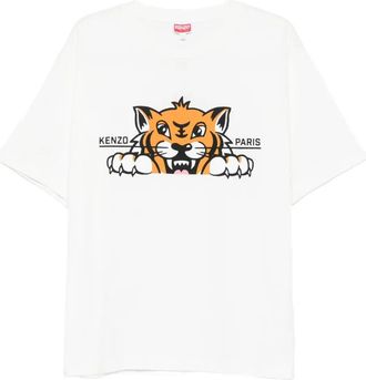 Kenzo T-Shirt Happy Tiger In Cotone-Uomo