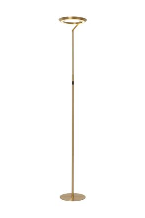 Lucide L&aacute;mpara de suelo de metal con 1 led integrado, oro mate / lat&oacute;n