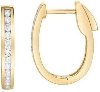 LuvMyJewelry Callaluna Channel-Set Diamond Huggie Hoop Earrings in 14K Gold in 14K Yellow Gold at Nordstrom