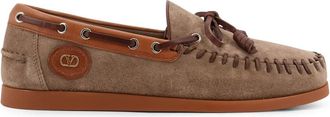 Valentino Garavani Palm Avenue Mocassins - Heren - Bootschoenen - Bruin - 40 EU - Leer - Schoenen