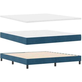 vidaXL Vidaxl - Cama Con Somier Y Colch&oacute;n Gris Oscuro 80x200 Cm Terciopelo