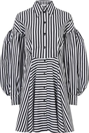 Nina Ricci Kleedjes, Dames, Veelkleurig, S, Katoen, Midi-jurk met Cocoon-mouwen