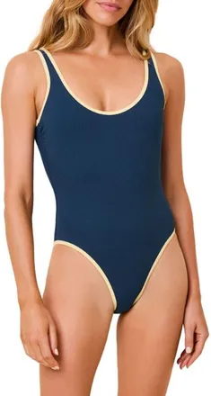 Solid & Striped The Annemarie One-Piece Swimsuit in Deep Canal at Nordstrom, Size X-Large