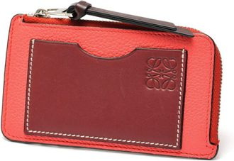 Loewe Pink Leather Coin Purse/Coin Case (Pre-Owned)