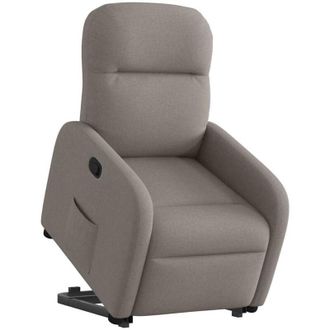 vidaXL Vidaxl - Sill&oacute;n Reclinable Elevable Tela Gris Taupe