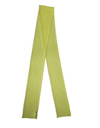 Dolce & Gabbana Womens Yellow Green Silk Sash Foulard Stole 292cm X 19cm Scarf