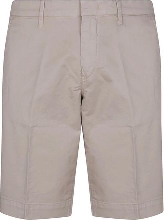 Fay Chino Slim Fit Short - Heren - Korte Broeken - Beige - W33 - Katoen - Korte Broeken