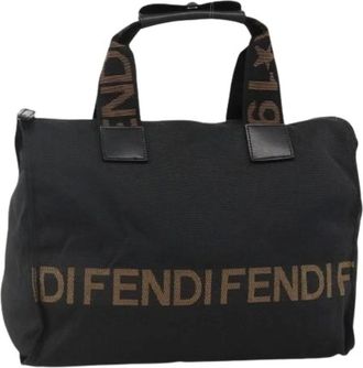 Fendi Pre-owned Tote Bags, female, Black, Size: ONE SIZE Pre-owned Nylon Tote Bag