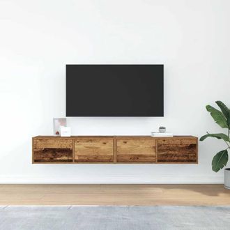 Berkfield Home TV Cabinets 2 pcs Old Wood 80x31x25.5 cm Engineered Wood in Brown