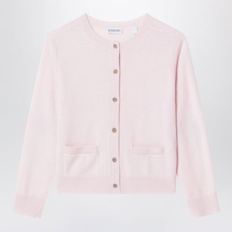 Burberry Cardigan rosa in lana e cashmere