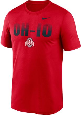 Nike Ohio State Primetime Kinetic Mantra Legend Nike Mens Dri-FIT College T-Shirt in Red | NKGK65NOH-XP8