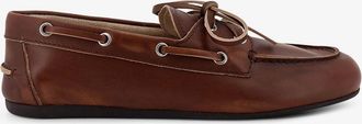 Miu Miu Mocassini in pelle con logo lettering - MIU MIU - gender_Woman