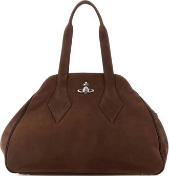 Vivienne Westwood Borsa tote Yasmine grande - D402|CHOCOLATEBROWN