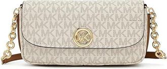 Michael Kors Nolita Small Flap Chain Crossbody Cross Body Womens Handbags Vanilla/Acorn : SM