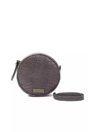 Pompei Donatella Gray Leather Women Crossbody Womens Bag