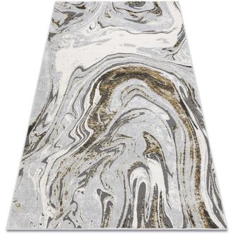 RugsX Alfombra Lira E1686 Abstracta, Estructural, Moderna, Glamour - Gris / Dorado Grey 160x220 Cm