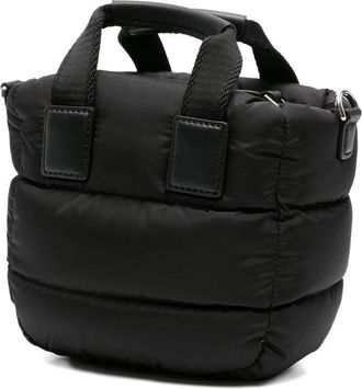 Moncler Quilted Nylon Top Handle Bag - Black
