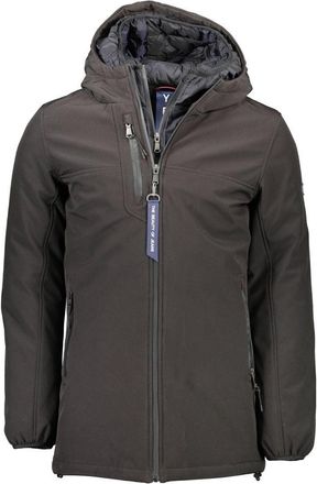 Yes-Zee Black Polyester Jackets & Mens Coat