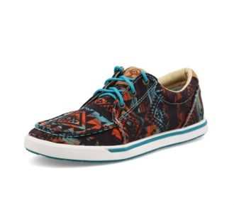 Twisted X Boots Womens Hooey Loper Shoes In Midnight Aztec