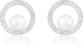 Splendid Pearls Freshwater Pearl Stud Earrings in White at Nordstrom Rack