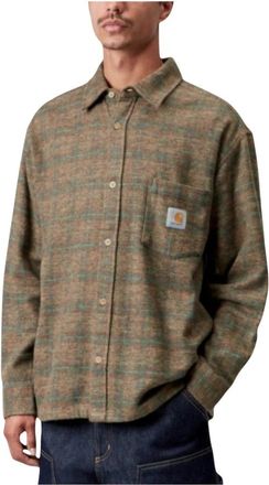 Carhartt Work in Progress L/S Bagley Shirt - Heren - Casual Overhemden - Bruin - M - Katoen - Overhemden