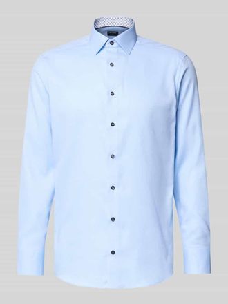 Olymp Regular Fit Businesshemd aus reiner Baumwolle mit Kentkragen in Bleu, Größe 39