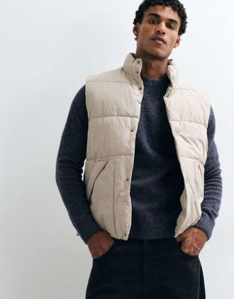 Asos gilet imbottito color pietra-Neutro
