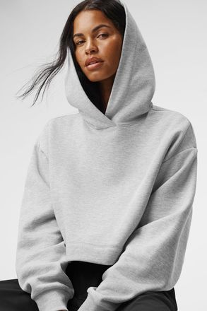 Alo | Bae Hoodie in Athletic Heather Grey, Size: Medium