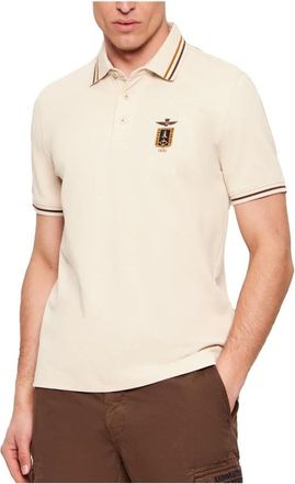 Aeronautica Frecce Tricolori Polo - Heren - Polos - Beige - 3XL - Katoen - Tops