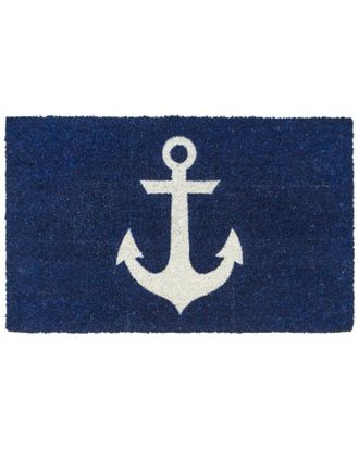 Entryways Blue Anchor Non Slip Coir Indoor/Outdoor Doormat