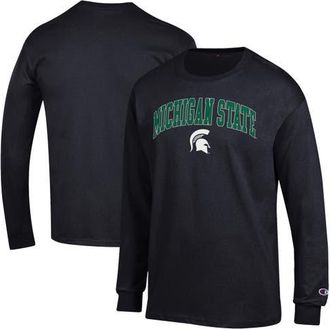 Champion Mens Champion Black Michigan State Spartans Arch Over Logo Long Sleeve T-Shirt at Nordstrom, Size Xx-Large
