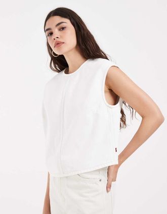 Levi's T-shirt in denim bianca-Bianco