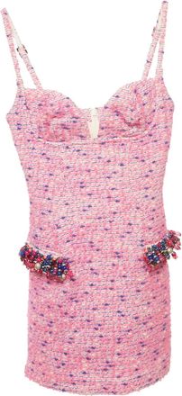 Area Abito corto in tweed con decorazione - Rosa